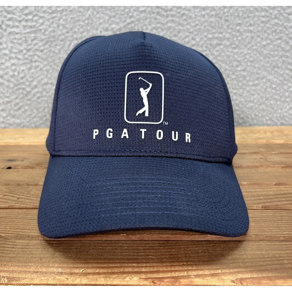 PGA Tour Golf Hat Adult Blue Air Flux‎ Strap Back Dad Cap Outdoors Athleisure